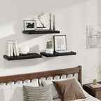 Fun Memories 24 x 12 Inch Deep Floating Shelves, 12 Inch Deep Rustic Wooden Book Shelf, Extra Deeper & Thicker Hanging Shelve