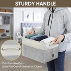 BALEINE 1 Pack Fabric Closet Storage Bins for Shelves, Linen Closet Organizers and Storage, Decorative Baskets for Organizing