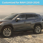 RAV4 Specific Side Window Sun Shades, 2019-2024 Vehicle Interior Shade for Baby Mesh Car Window Covers, Breathable, UV Protection and Heat Insulation (RAV4（2019-2024）, Front+Rear side-4pcs)