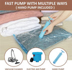 Roomimaster Vacuum Storage Bags, Vacuum Seal Space Saver Bags for Clothing, Travel Lugggage, Carry-on, Blankets, Comforters,P