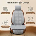 Suninbox Linen Seat Covers for Car, Bottom Car Seat Covers,Universal Driver Seat Cushion,Car Seat Pad[Gray]