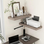 30 Inch Floating Shelves | 12 Inch Deep Grey Floating Shelves Set of 2 | 30" W x 12" D Rustic Wood Shelves for Wall | Deep Gr