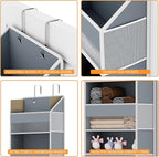 Over The Door Organizer - Over Door Storage Organizer with 5 Large Pockets & 10 Mesh Side Compartments - Heavy-Duty Hanging S