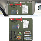 Tactical Visor Organizer, Car Visor Organizer, Sunvisor Organizers, Tactical Visors Cover Molle Webbing, Truck Accessories for Men, Car Sunshade Storage Pouch (Dark Green)