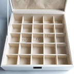 Frebeauty Earring Organizer Classic Jewelry Box 50 Slots Double Layer Jewelry Storage Case with 6 Necklace Hook and Bracelet 