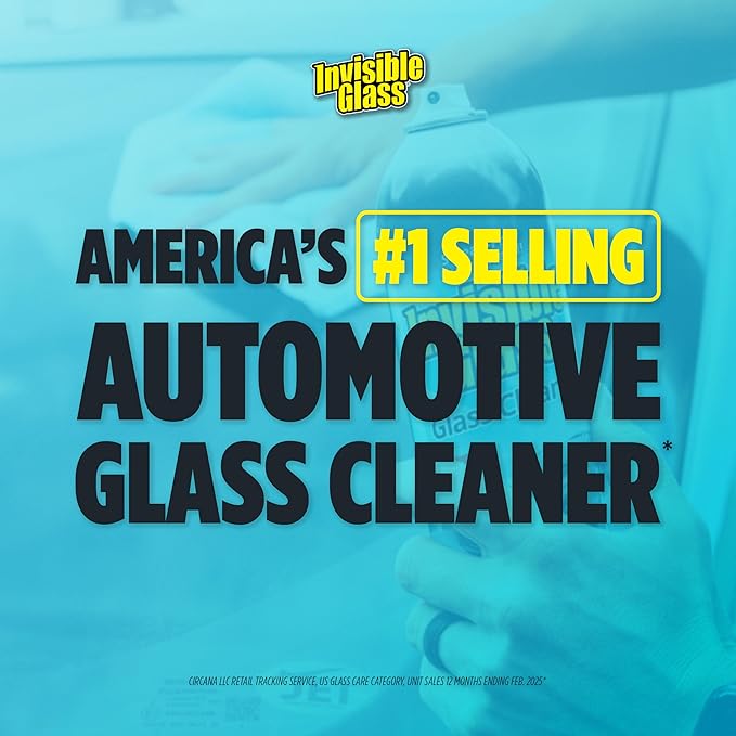 Invisible Glass 92164-6PK Premium Glass Cleaner Spray for Car Windshields and Windows, Automotive and Home Window Cleaner, St
