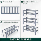 Smiry Shoe Rack, 6 Tier Thick Bamboo Shoe Organizer, Stackable Free Standing Wooden Shoe Storage Shelf for Closet, Entryway, 