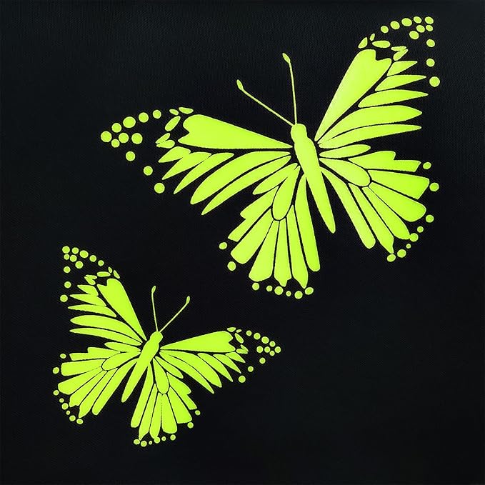 Flying Banner Butterfly car seat Covers ful Set Fashion Universal Lady Woman Female Rear Bench Split Colorized (Green, Full S