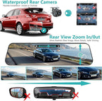 Dual Sony STARVIS 2 IMX678 Sensors 4K+4K Mirror Dash Cam Front and Rear, 12" Smart Rear View Camera with ADAS Blind Spot Detection, Super Night Vision HDR, 5G WiFi GPS, 64GB, 24H Parking