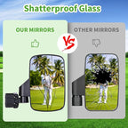 10L0L Golf Cart Mirror, Extra Large Side Rear View Universal for Yamaha, Club Car, EZGO, Folding Adjustable 180 Degree