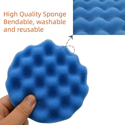 12Pcs 7inch Foam Buffing Polishing Pads Kit, with Coral Fleece Pad, Backing Plate, M14 Drill Adapter, Car Buffing Kit for Car Polishing, Waxing, Sealing Glaze (12Pcs-7inch)