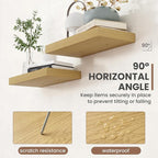 48 Inch Floating Shelves, 8 Inch Deep Floating Shelves for Wall, Hanging Shelf with Invisible Brackets, Deep Shelves for Bath