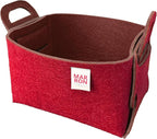 Collapsible Felt Storage Bin (REDCHOCO, SMALL)