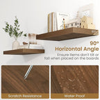 24"W x 9.3"D Floating Shelves for Wall, Wall Mounted Bathroom Shelves 2 Pack Deep Floating Shelf for Bedroom Kitchen Living R