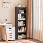 SUPER DEAL 5-Tier Bookcase and Bookshelf, Open Storage Shelves Narrow Tall Freestanding Cube Display Shelf for Bedroom Home O