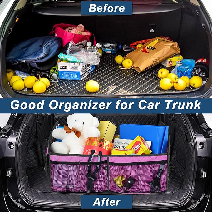 Deosk Car Trunk Organizer for SUV, Car Organizers and Storage with 6 Pocket, Car Accessories for Women/Men 50L Waterproof