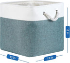Temary Cube Bins 4 Pack Large Storage Cube Storage Baskets 13x13x13 Storage Cube Bins for Shelves with Handles, Fabric Storag