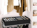 Simple Houseware Closet Underwear Organizer Drawer Divider Assorted 7 Pieces, Black