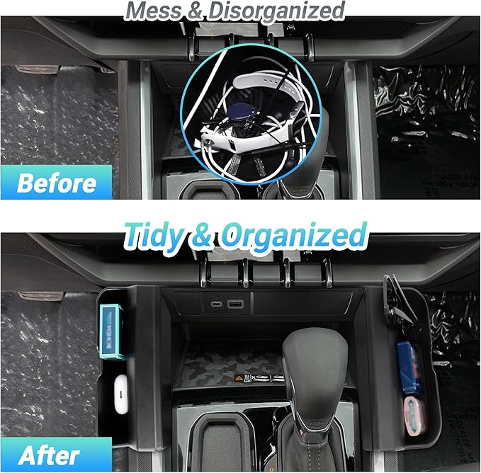 Center Console Organizer Compatible with 2023-2026 Chevy Colorado/2023-2026 GMC Canyon, Armrest Storage Box＆Gear Shift Organizer Tray Interior Truck Accessories