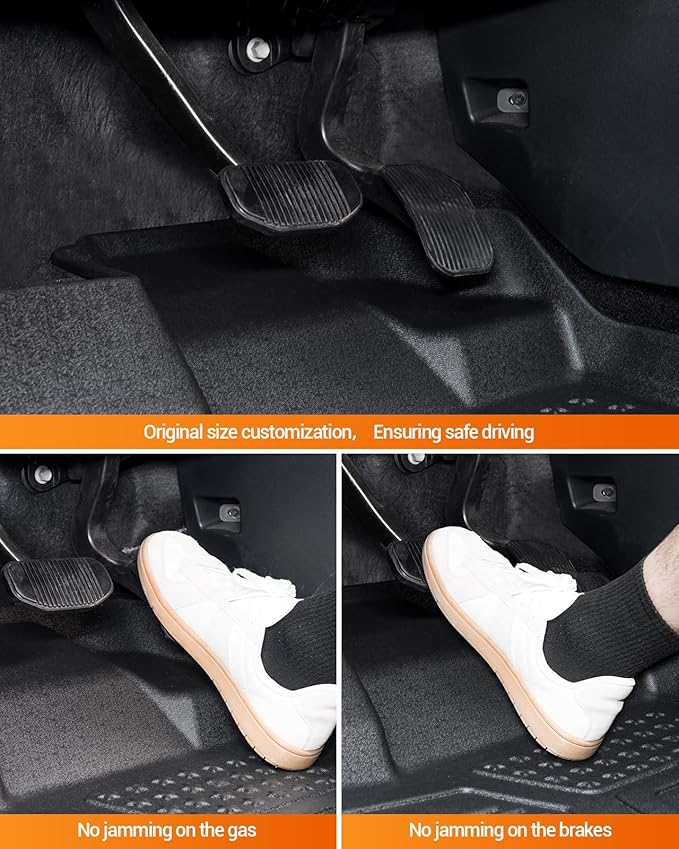 SEALIGHT Ford F150/F150 Lightning Floor Mats - Custom Fit for 2015-2025 2026 Supercrew Models, All Weather Protection, Easy to Clean TPE, 3D Scanning, Non-Slip, Waterproof, Odorless, High Edge Design