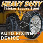 Heavy Duty AutoFixing Snow Chains Tire Chains for Light Truck, SUV & Pickup, Self-Tightening Design for Easy Installation, Ti