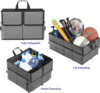 EPAuto Foldable Car Trunk Organizer for SUV, 3-Compartment with Removable Divider, Dark Gray