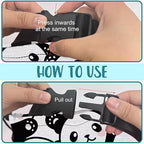 Car Garbage Bag Cute Black Panda Drawstring Car Trash Bag Hanging for Back Seat with Adjustable Buckle Canvas Vehicle Trash Can Easy-to-Install