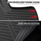 LASFIT Trunk Mat for Honda Civic Sedan 2022-2026 & Civic Sedan Hybrid 2025-2026, All Weather TPE Custom Fit Trunk Liner Trunk Tray Cargo Mat Cargo Liner Cargo Tray (Not for Hatchback/Type-R)