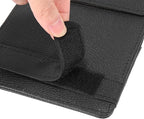 X AUTOHAUX Car Sun Visor Clip Organizer Tissue Paper Box Sunglasses Holder PU Leather Pocket Storage Pouch Bag for Card License Registration Auto Interior Black