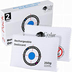 Cedar Mill Fine Firearms Gun Safe Dehumidifier - 250g Rechargeable Desiccant Packs - Reusable Moisture Absorbers for Gun
