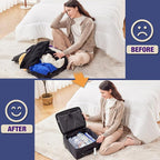 Travel Vacuum Bags with Electric Pump, Vacuum Travel Bags for Luggage and Suitcase, Clothes Clothing, Medium 10 Pack