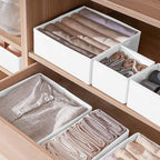 Criusia 6 Pack Clothes Drawer Organizer, Fabric Foldable Closet Dresser Drawer Organizer for Clothing, Bra Sock Underwear Dra