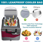 Trunk Organizer with Cooler, Collapsible Trunk Storage Container with Non Slip Bottom Strips, Large Multi-Compartment Waterproo