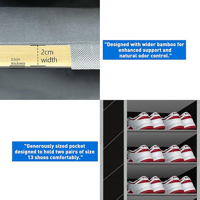 Heavy-Duty, Over The Door Shoe Organizer, Extra Large 10 Tiers, Over Door Shoe Organizer, Coated Hooks Grip Firmly Without Sc