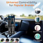 Car Cup Holder Expander 2 in 1, Expandable Cup Holder with Adjustable Base, The Upper Part Fits Yeti, Ramblers, Hydroflask, Other Large Bottles/Mugs, expandable to 3"-6.5"