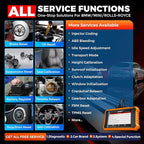 LAUNCH Creader Elite V2.0 for BMW OBD2 Scanner, 2026 Full Systems Bi-Directional Scan Tool, All Reset Services, ECU Code,