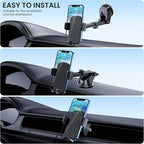 TICILFO Car Phone Holder [Military-Grade Suction] Phone Stand for Car [Super Stable] Automobile Car Mount for iPhone Universal Accessories Air Vent Dashboard Windshield Mount Fit Vehicle Accessories