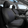 Coverado Front Seat Covers, Breathable Mesh & Leather Car Seat Protectors, Black Driver Seat Cover, Car Seat Cushions, Univer