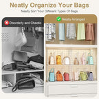 Sonyabecca Purse Storage Organizer for Closet : Adjustable 2-Pack Dividers Handbag Organizer - Stackable Wire Handbags Storag