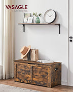 VASAGLE Storage Chest, Storage Bench with 2 Safety Hinges, Farmhouse Style, 15.7 x 39.4 x 18.1 Inches, for Entryway, Bedroom,