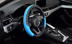 LABBYWAY Steering Wheel Cover, Universal Fit 15 Inch Microfiber Leather Car Wheel Protector, Anti-Slip, Blue