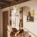 Cowboy Hat Holder for Wall 2 Pack Metal Iron Cowboy Hat Rack Western Hat Hanger Horseshoe Hooks Storage Cowboy Hat Organizer 