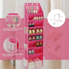 Criusia Shoe Storage, Over the Door Shoe Organizer, Hanging Closet Shoe Storage with Large Deep Pockets, Fits 16–24 Pairs of 
