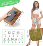 KALIDI BeachNylon Mesh Tote Bag, Casual Tote Bag Hobo Women Foldable MAX 23L Shoulder Bag For Beach Picnic Vacation