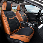 Coverado Car Seat Covers Front, Seat Covers for Cars, Waterproof 2-Pack Car Seat Cushions, Leather Carseat Seat Protectors, U