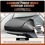 ACLONG Carbon Fiber Mirror Cover Caps Fit for Toyota Camry 2018 2019 2020 2021 2022 2023 2024 2025- Rearview Side Mirror Covers-Ox Horn Design, Left Driver Side & Right Passenger Side,1 Pair