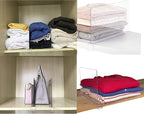 Clear Acrylic Shelf Dividers for Closet Organization - 2 Pack Closet Shelf Divider for Sweatshirt,Towel,Bag,Purse,Clothing,Sw