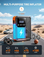 AstroAI Beta822 3000A Jump Starter with Air Compressor, 150PSI Portable Tire Inflator with Auto-Shutoff, 12V Car Battery