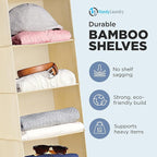 Handy Laundry Hanging Closet Organizer - 6 Shelf Storage for Clothes, Sweaters, Shoes & Accessories - Space-Saving Wardrobe S