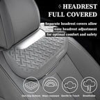 Coverado Car Seat Covers Front Seats, Luxury Nappa Leather Waterproof Seat Covers for Cars, Universal Front Seat Covers, Driv
